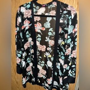 Great for summer see through floral cardigan